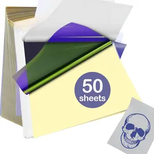 2/5/10/20/30/50/100pcs Tattoo transfer paper, tattoo template transfer paper, thermal copy paper compatible with tattoo supplies, tattoo supplies accessories