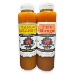 Carnes Foods Mango Lovers Bundle - Mango Habanero & Fire Mango Sauces for Sweet Spicy Flavor Perfume