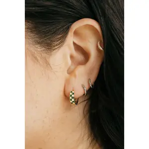 Stevie Earrings Green-24K Gold Filled