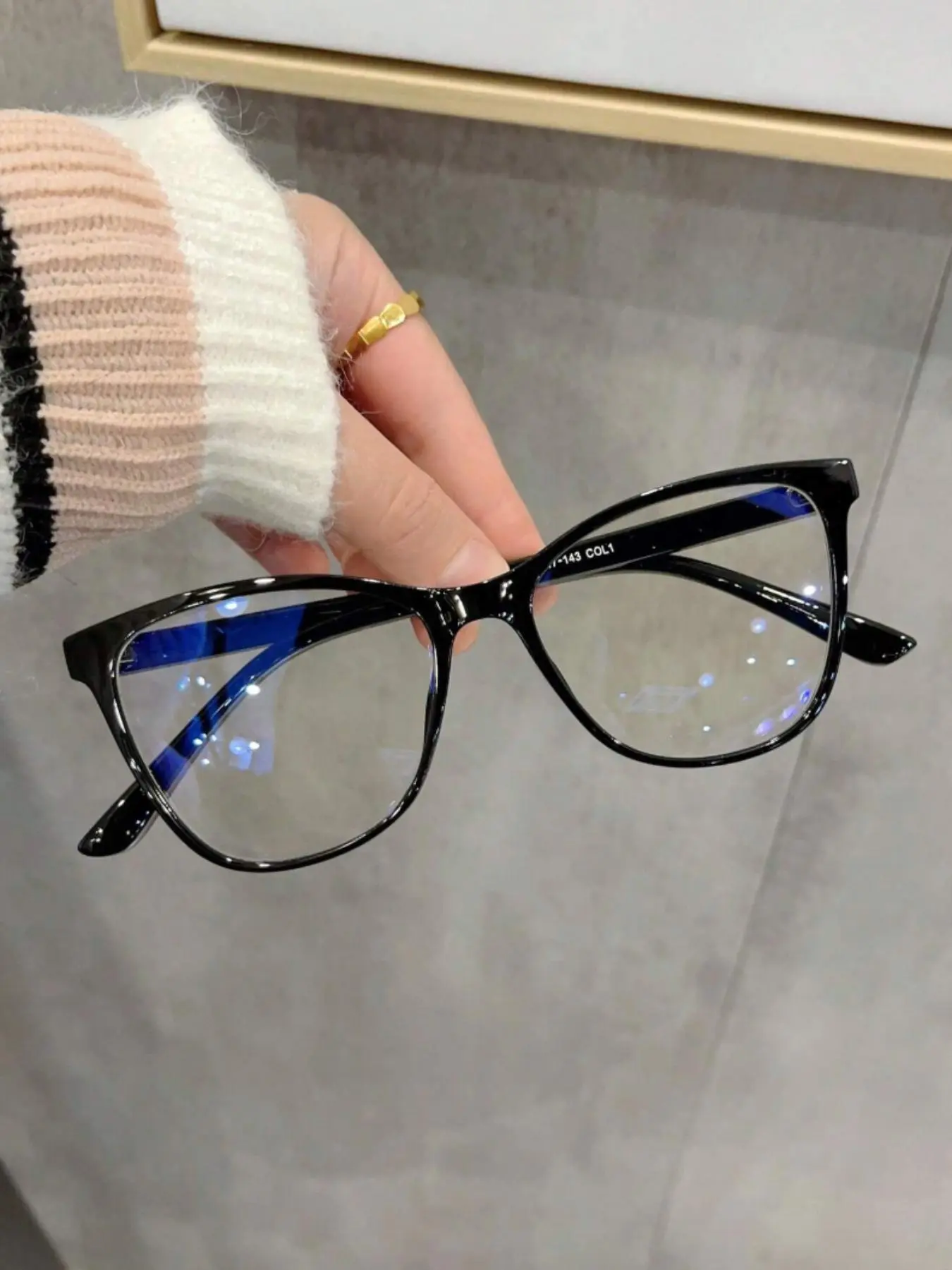Cat Eye Frame Eyeglasses, Trendy Casual Eyeglasses for Women, Fashion Eyeglasses for Work, Daily Clothing Decor, Perfect for Student Daily Use, High Quality Eyeglasses, Stylish Trendy Eyewear, Trendy Casual Frames, Decorative Glasses