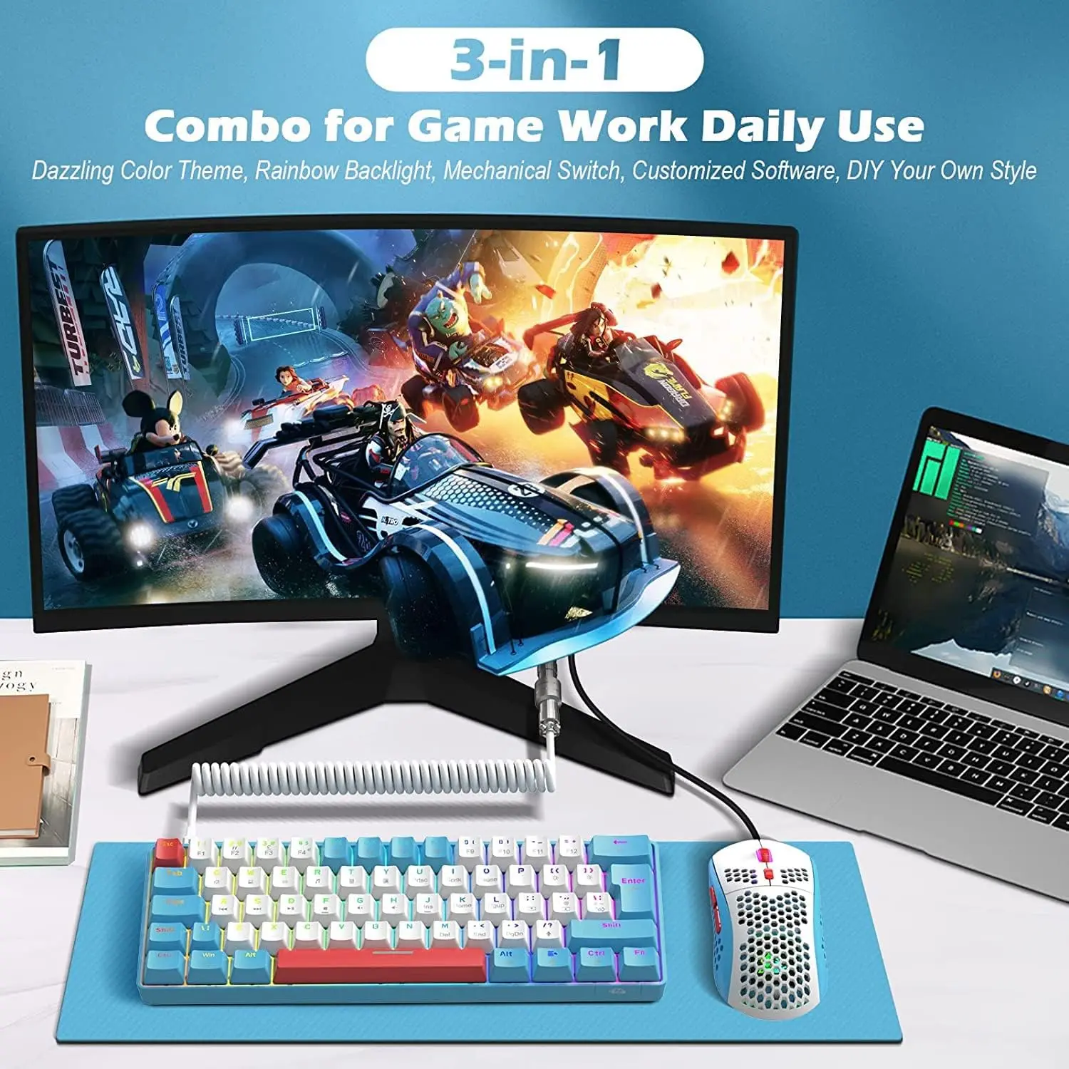 ZIYOU LANG RK-T60 Wired Mechanical Gaming Keyboard and Mouse Set