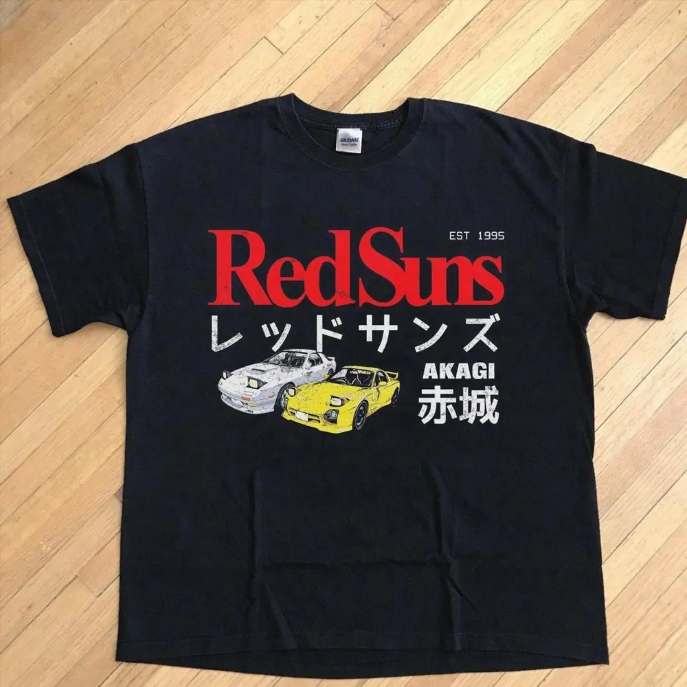 Initial D Akagi Redsuns Anime T-shirt, JDM Comfort Colors Car Shirt, Retro Car Shirt