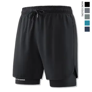 Newly upgraded, men's quick-drying sports shorts Pro, inner pocket design - elastic and comfortable fitness pants, men's summer outdoor sports shorts.fit