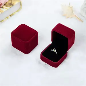 Velvet Ring Box, Elegant Jewelry Storage for Engagement & Wedding Gifts, Perfect Christmas Present for Her, Seasonal Celebration Keepsake