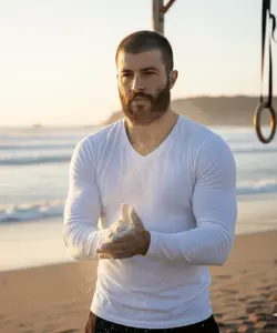 V NECK Nano-Tech PCM Base Layer Shirt - Fast Dry, Sweat Reduction 25%