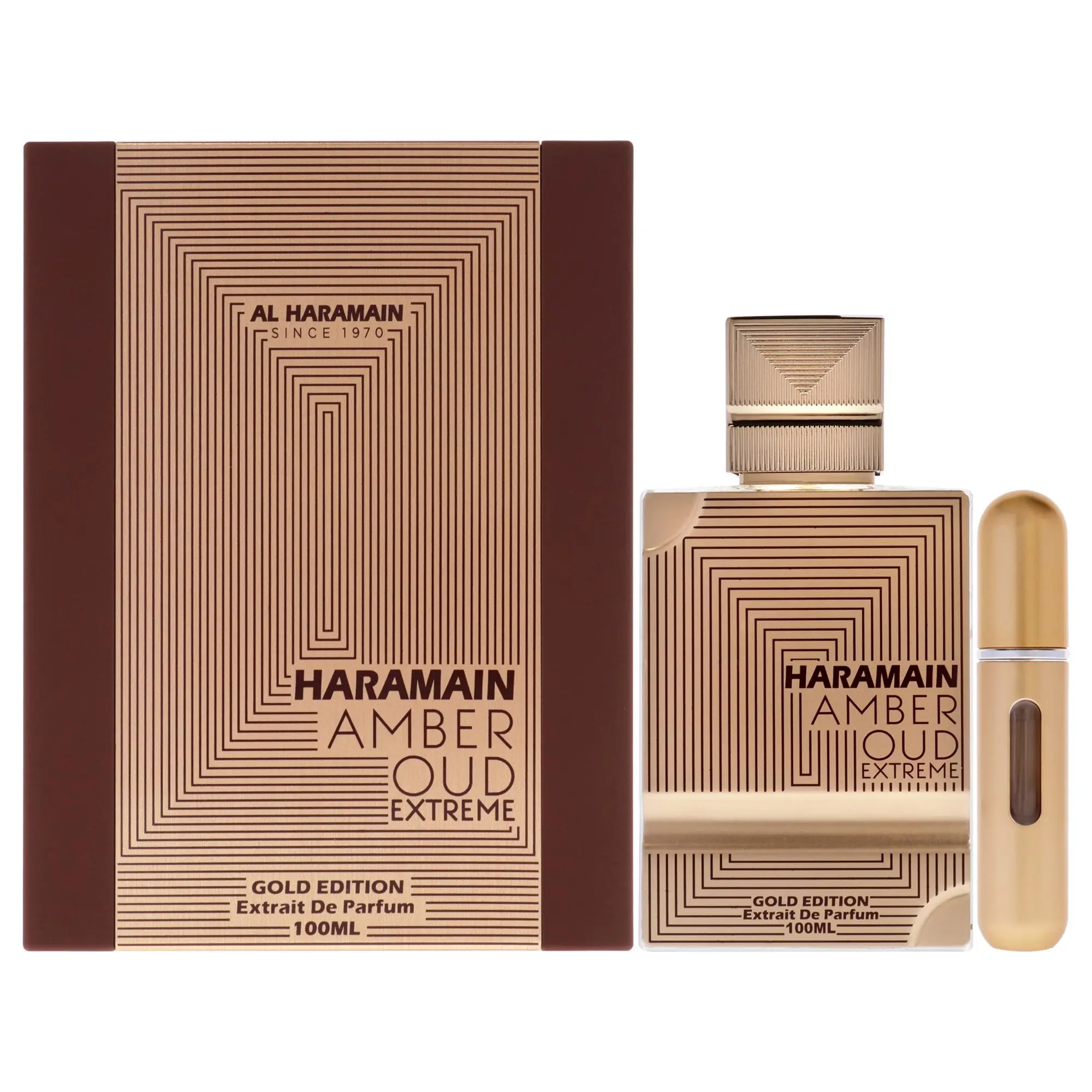 Al Haramain Amber Oud - Gold Edition Extreme Unisex Extrait De Parfum Spray, 3.4 fl oz, Rich Aroma, 2 Bottles