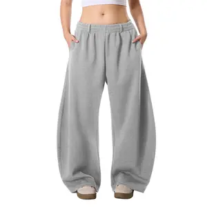 FAIABLE Wide Leg Baggy Sweatpants Barrel Pants Lounge with Pockets for Women Men Casual Elastic Waist Unisex Lantern Trouser Streetwear Pants Adjustable