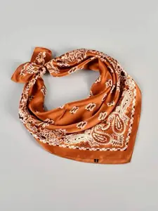 Women's Vintage Paisley Print Square Scarf, Scarf Head Wrap, Elegant Soft Satin Bandana for Women, Fashion Accessories for Daily Wear, Casual Soft Scarf