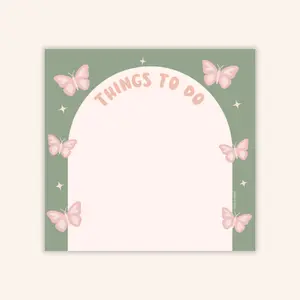 Things To Do Butterfly Sticky Notes