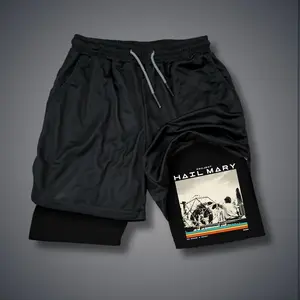 [Vtg90s] Double-Layer Sports Shorts Graphic Shorts Black Shorts Camo Shorts Streetwear Shorts Men Outfits Men Short Shorts Vacation Outfits Shorts