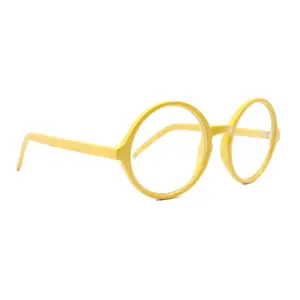 Mabel, (Premium) True Round vintage Reading Glasses) (Yellow) Circle Eye, Medium,  NY Fifth Avenue