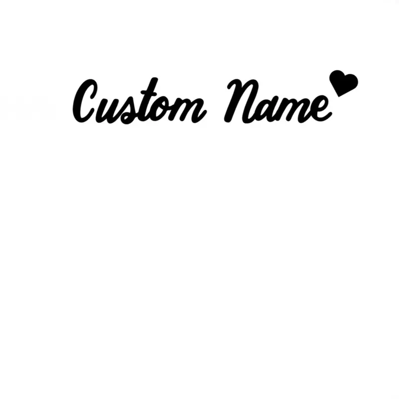 Custom Name with Heart Truck Decal - Personalized Text Design Custom Name with Heart Truck Decal - Personalized Text Design