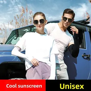Ice silk sunscreen sleeves men and women summer cycling sleeves outdoor sports arm cover sunshade breathable extended HB04