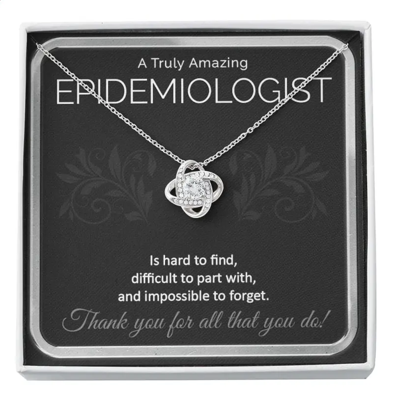 Thank You Gift for Epidemiologist, Epidemiologist Gift, Gift for Coworker, Employee Appreciation Necklace Gift Acknowledgement, Necklace With Meaningful Message Card Inside