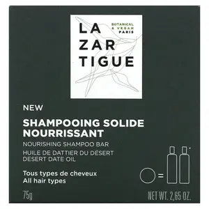 Lazartigue Nourishing Shampoo Bar, All Hair Types, 2.65 oz (75 g)