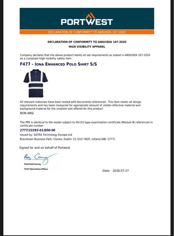 Enhanced Polo Shirt With Reflective Stripes Safety Polo Work Shirt Hi-Vis Tape Comfort Fit Moisture Wicking 100% Polyester