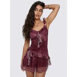 Ballad Floral Ruffle Mini Dress Multi