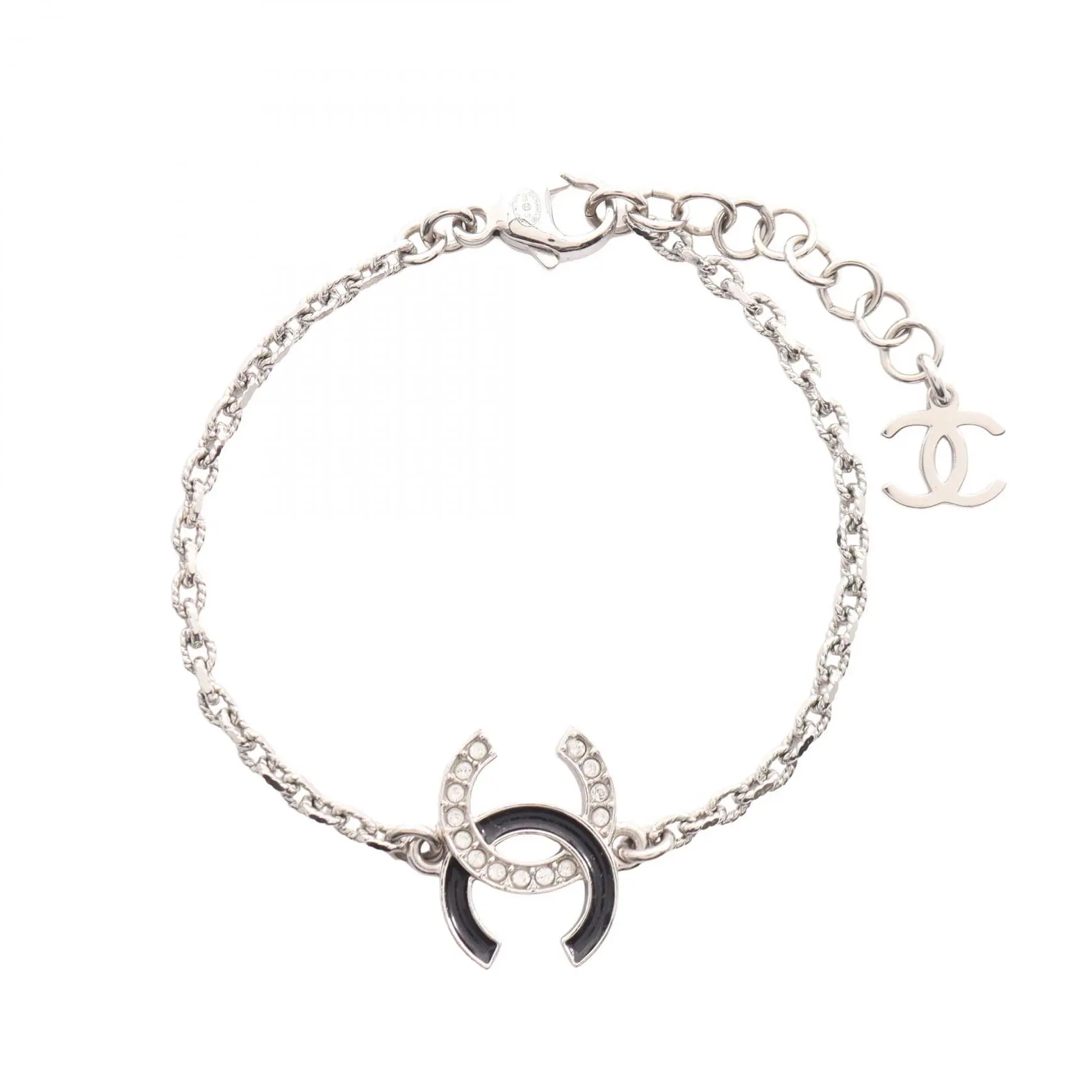 Pre-owned CHANEL Iron Small Leather Goods Coco Mark Bracelet