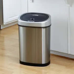Rectangular Hands-Free Motion Sensor Trash Can For Kitchen and Office | 11 Gallon
