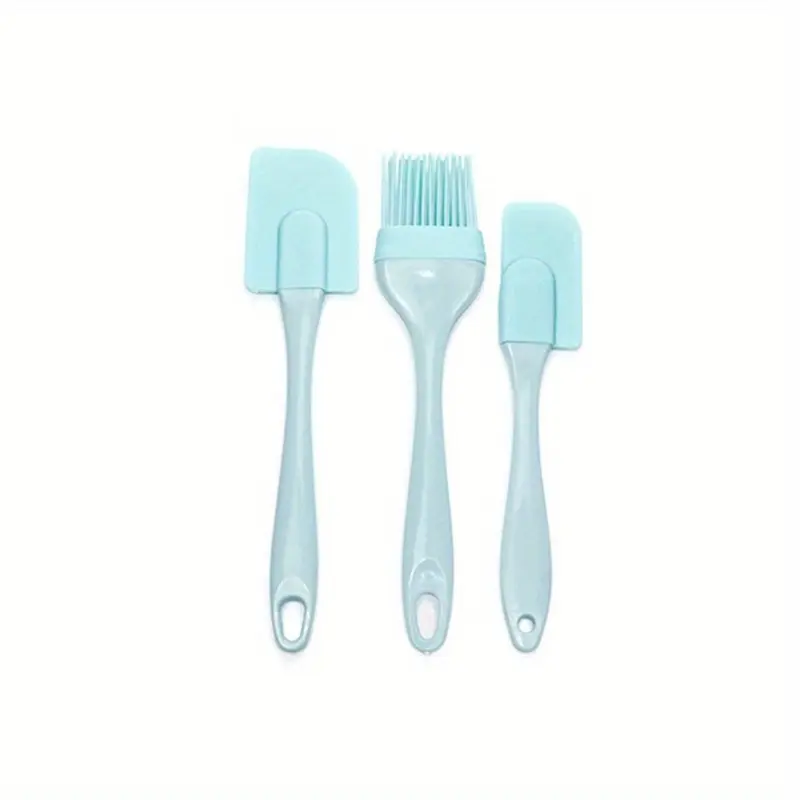 3pcs/set, Silicone Baking Spatulas, Butter Spatulas, Cream Spreader Spatulas, Oil Brush For Baking Cooking Grill, Kitchen Oil Brush, Baking Tool Sets, Kitchen Supplies, Kitchen Tools