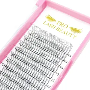 Premade Fans Eyelash Extensions 3D-D-0.07-11 Short Stem Premade Volume Eyelash Extensions 3D 5D 7D Volume Lash Extensions 9 to 20 Mm Pre Made Lash Fans C D Curl .07 .10(3D-D-0.07,11Mm) PRO LASHBEAUTY