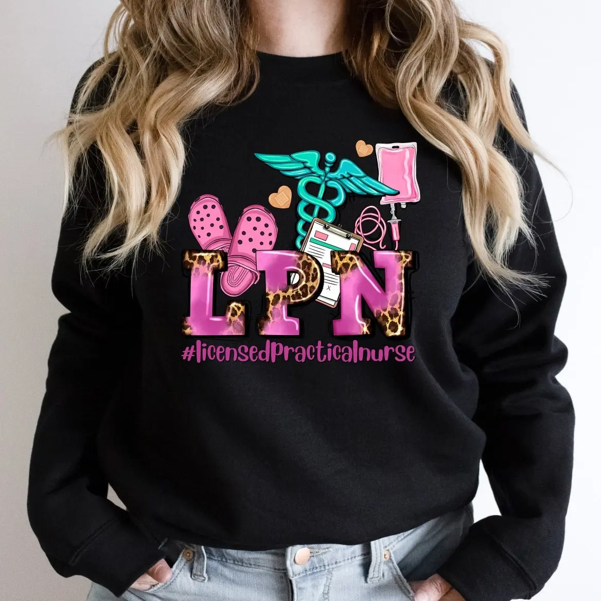 LPN Nurse Sweatshirt, Personalized LPN Nurse Shirt, Nurse Valentines Day Gift, d Practical Nurse Sweater, LPN Nurse Gift Tee