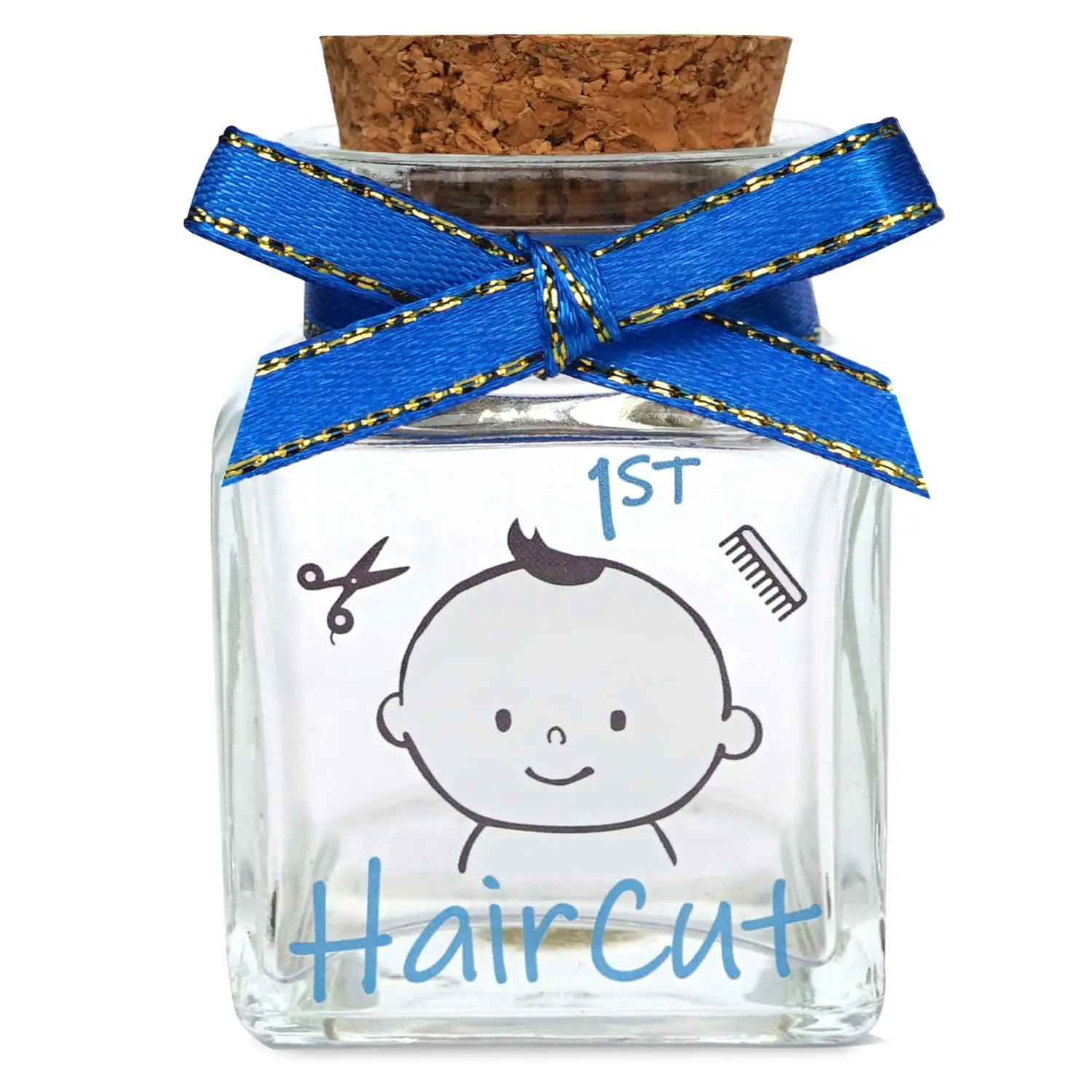 First Haircut Keepsake Holder, First Curl Keepsake Box for Kids Baby Keepsake Box Baby Shower for Babies to Keep The Childhood Memory - Boy