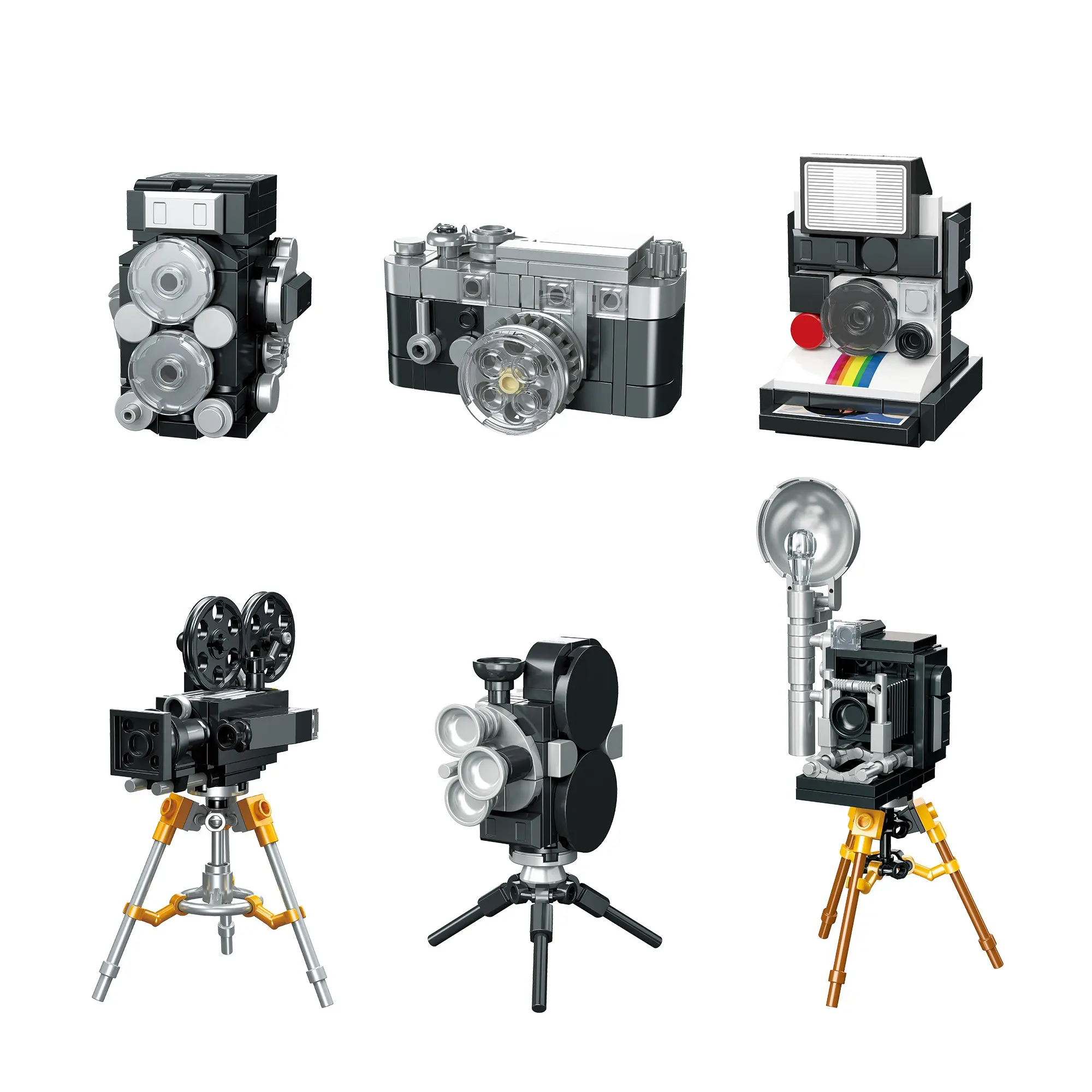 Creative Retro Camera Building Blocks Toy, Vintage Video Camera Set, Unique 80s Inspired Gift, Perfect for Nostalgic Lovers and Players