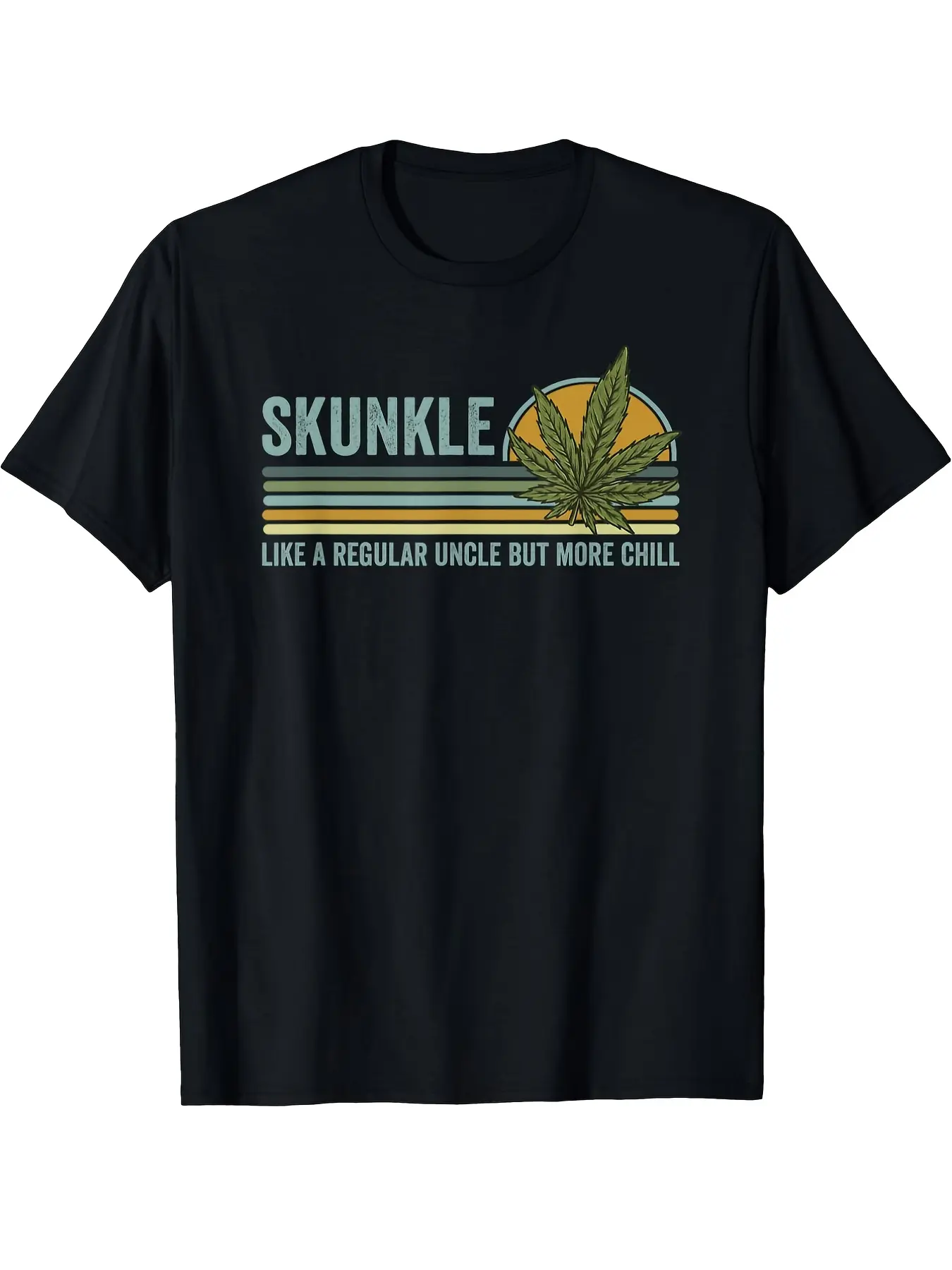 Skunkle Uncle Smokes WeedPattern Like Regular Uncl unisex soft cotton short sleeve t shirt, vintage graphic casual tee for men women teens, perfect birthday holiday gift for camping travel gym daily street  wear
