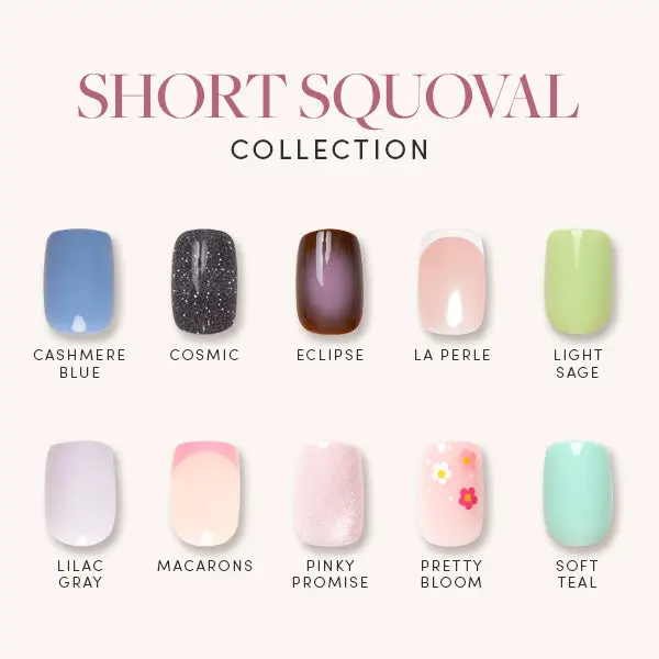 Glamnetic Short Squoval Press On Nail Collection