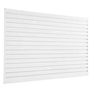 VEVOR Slat Wall Paneling,  8 x 4 ft, PVC Garage Slatwall with Modular Design, White Slat Wall Easy-to-Install Adjustable Slatwall Panel with Coupling Structure & DIY Cutting, Fits for Storage & Display