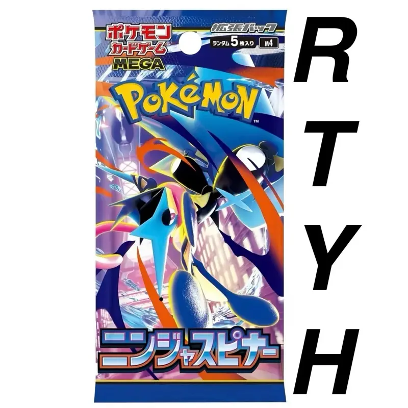 Mega Ninja Spinner M4 Pokémon Booster Pack -Rip Till You Hit(4 Packs Minimum)