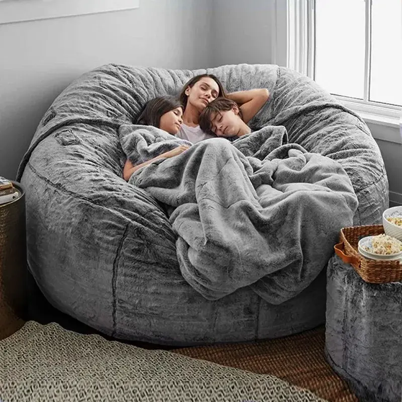 6FT Giant Bean Bag Sofa Chair for Adults, Memory Foam Lounge Chair, Oversized Lazy Sofa for Bedroom, Gaming Room & Movie Night