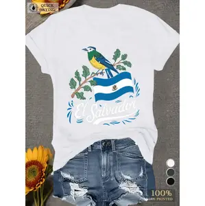 El Salvador Avian Inspired Women's Comfortable T-Shirt Design Golf Gift T-Shirt For Men and Women