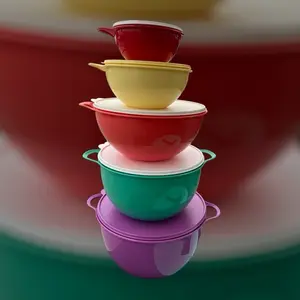Tupperware Thatsa Bowl Collection 5 Bowl Food Storage Container Set in Fauna Dishwasher Safe BPA Free 5 Bowls 5 Lids Tableware