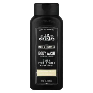 J R Watkins Men's Body Wash, Sandalwood Vanilla, 18 fl oz (532 ml)