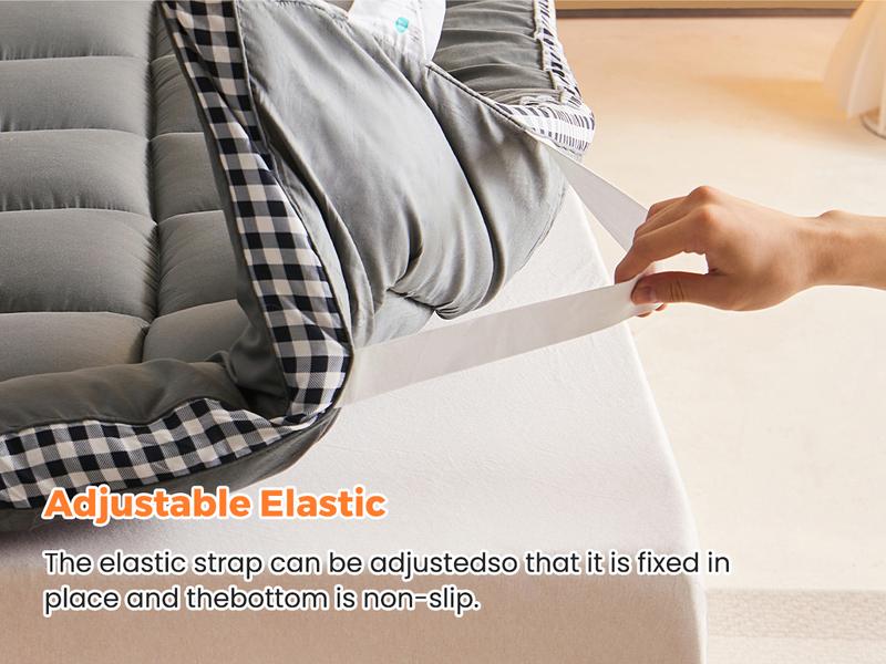 Lakora 900GSM Extra Thick Pain Relief Mattress Topper, Ultra Soft, Warm and Breathable All-Season Mattress Pad with Hypoallergenic Quilted Fiberfill, Foldable Design, Machine Washable and Durable Comfort for Bedrooms, Dorms, Apartments