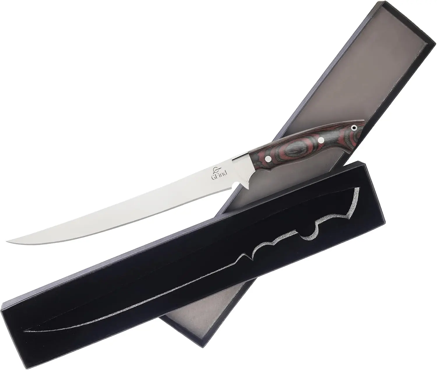 Fillet Knife 9 inch, High Carbon Stainless steel, Flexible Super sharp Boning knife for Meat, Fish Filleting, Brisket Trimming, Professional Kitchen Cutlery Knife