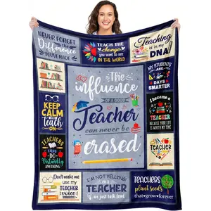 Teacher Gifts For Women Men, Teacher Appreciation Gifts, Back To School Teachers Gifts, Teachers Christmas Birthday Gifts, Thank You Gift For Teachers Throw Blanket 60"X50"