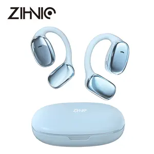 ZIHNIC S11 Open Ear Headphones Comfort Wireless Earbuds With Charging Case Bluetooth V5.4 IPX5 Waterproof Blue Audio High Sound Quality Electronic Chargeable Headset