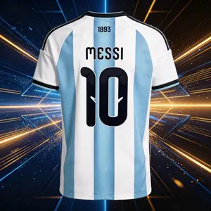 2026 Argentina Home And Away 10# Messi Short And Long Sleeve Soccer Jersey Fans Version Breathable