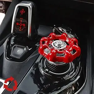 Car Rotary Knob Decor Metal Handwheel Automotive Accessories Interior for Center Console Multimedia Control Knob Gear Shift Knob Cover Air Conditioner Radio Volume Knob Button Switch