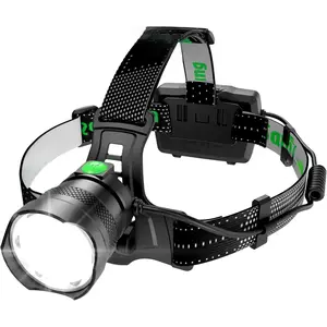 High Lumens Headlamp Rechargeable, 7 Modes 50H Long Lasting Head Lamp, Motion Sensor Zoomable Headlamps  Adults, 90 °     Adjustable IP67 Waterproof Head Light  Hiking Camping Hardhat