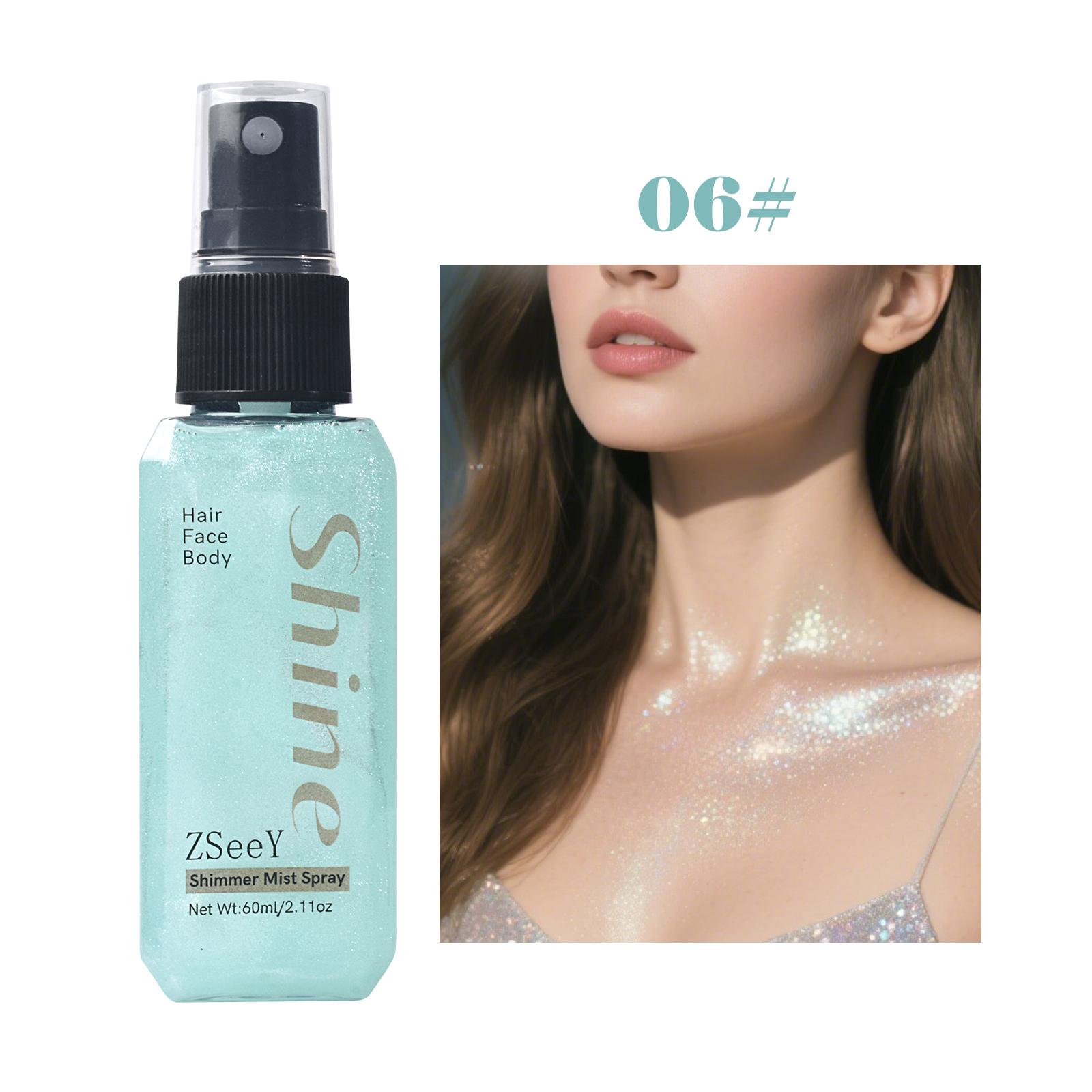 2000 plus bough ZSeeY Shimmer Mist Spray Multi Purpose Shimmer Spray for Face Body Hair Collarbone Diamond Glow Finish Lightweight Long Lasting Easy Makeup Eyeshadow Matte Monochrome Silky Cosmetic Blend Powder shaped lipstick flawless sample women