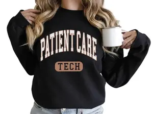 Patient Care Tech Sweatshirt Patient Care Technician Sweater Patient Care Tech Gift Nurse Appreciation Gift PCT T-shirt PCT Nurse Sweater Fabric Fit