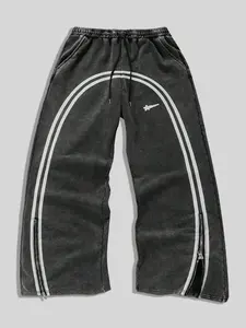 Unisex Star & Striped Print Sweatpants, Casual Comfy Regular Fit Jogger Pants for Daily Wear, Unisex Bottoms for All Seasons, Man