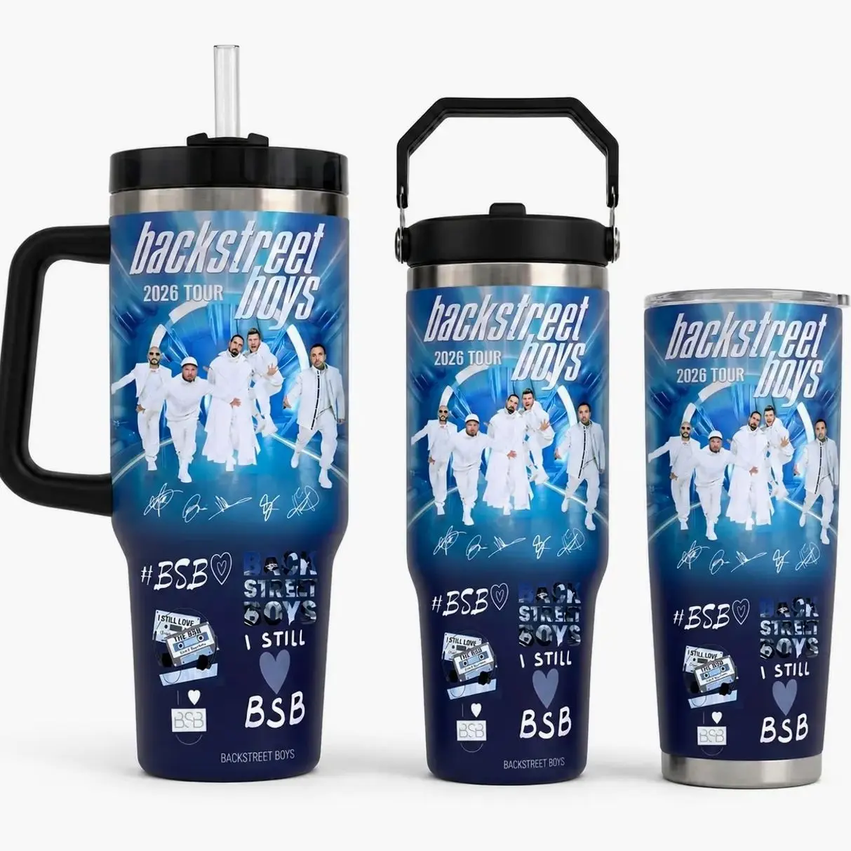 BSB 2026 Tour Insulated Tumbler 40oz 30oz 20oz With Handle, Backstreet Boys Inspired Travel Cup, Gift for Music Fans