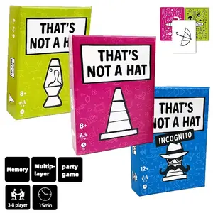 Unique Thats not a hat Card Game 3-8 Players Fun Memory Management Party Tabletop Game for Family Friends Basic Extended Version