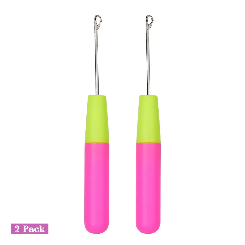Wigcool Latch Hook Crochet Needle with Wooden Handle, Easy-to-Use Braiding Tool for Locs and Extensions with Free Gift