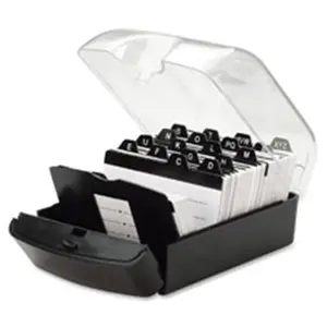 212 MAIN Desktop Rotary Business Card Holder - 350-Card Contact Storage, Black Office Supplies Desk Organizer for Desk Organization